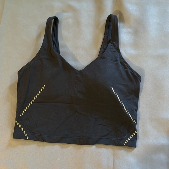 lululemon athletica Other - Size 8 Lululemon Align Tank with built in bra with cups. Black and Gold. NICE!